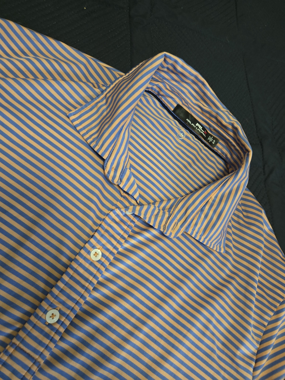 Ralph Lauren RLX Blue and Orange Striped Dress Shirt